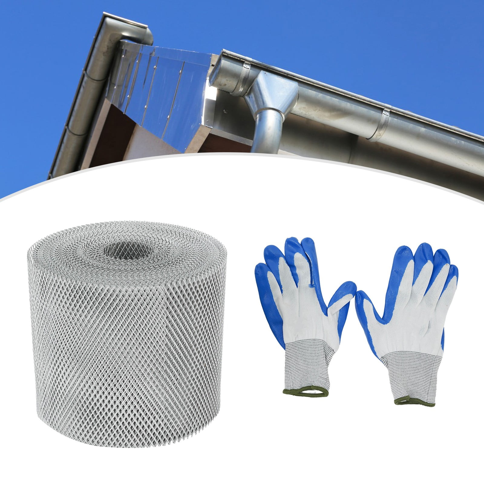 5 In x 100 Ft Modern Silver Aluminum Gutter Guard for Effective Leaf ...