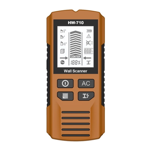 5 In1 Multifunctional Handheld Metal Detector Wall Detector Stud Detector Scanner Portable Wire Duct Power Scanner For Detecting Yellow