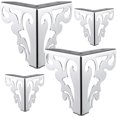 thumbnail image 1 of 5 Inch / 12cm Metal Furniture Legs, TCHOSUZ Set of 4 Heavy Duty Iron Hollow Out Sofa Legs with Screws, Furniture Replacement Feets for DIY Cabinet Cupboard Table Couch Nightstand Dresser Chrome, 1 of 5