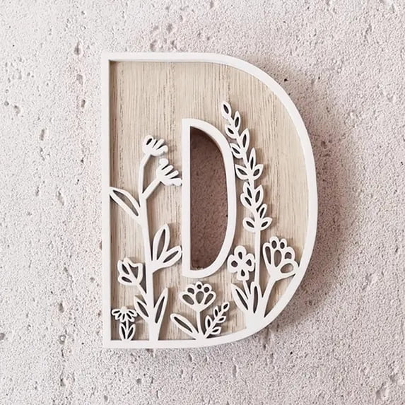 5 Inch 26 Letter For Wall Decoration Flowers Can Be Painted On Wood Children'S Room Letters Wooden Letters For Crafts Name Signs Wedding Home Decoration Desktop Ornament Home Decor