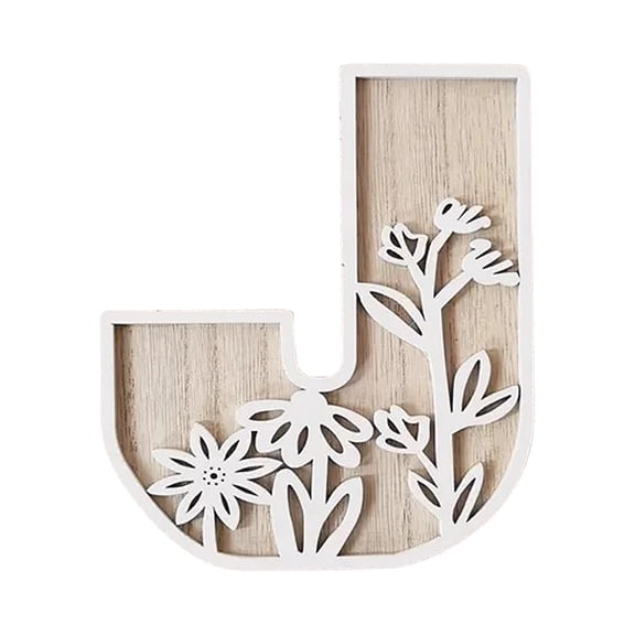 5 Inch 26 Letter For Wall Decoration Flowers Can Be Painted On Wood Children'S Room Letters Wooden Letters For Crafts Name Signs Weddingation Desktop Ornament Easy To Use