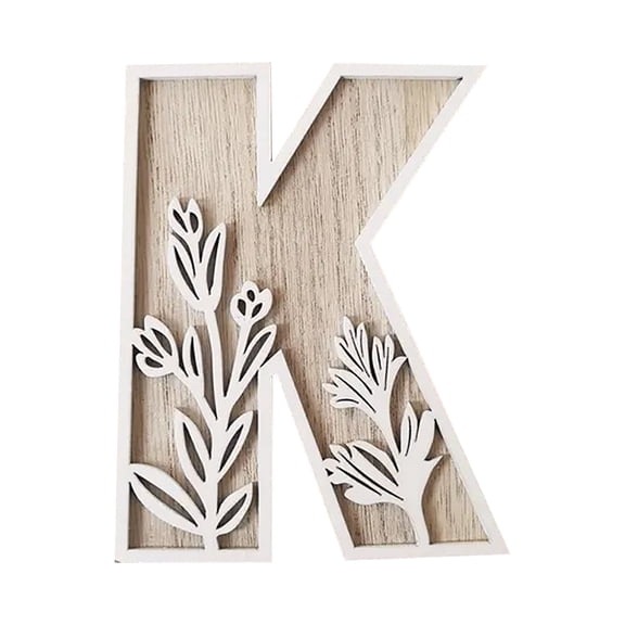 5 Inch 26 Letter For Wall Decoration Flowers Can Be Painted On Wood Children'S Room Letters Wooden Letters For Crafts Name Signs Weddingation Desktop Ornament Easy To Use