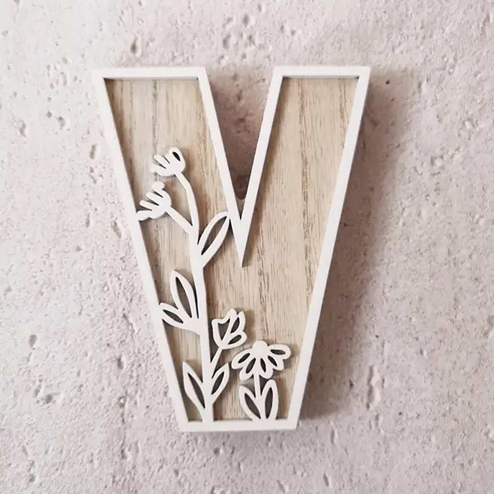 5 Inch 26 Letter For Wall Decoration Flowers Can Be Painted On Wood ...