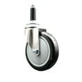thumbnail image 1 of 5 Inch 316SS Black Polyurethane Wheel Swivel 3/4 Inch Expanding Stem Caster, 1 of 2