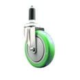 thumbnail image 1 of 5 Inch 316SS Green Polyurethane Wheel Swivel 1-3/8 Inch Expanding Stem Caster, 1 of 2