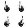 thumbnail image 1 of 5 Inch 316SS Hard Rubber Swivel 7/8 Inch Expanding Stem Caster Set 2 Brake SCC, 1 of 2