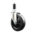 thumbnail image 1 of 5 Inch 316SS Hard Rubber Wheel Swivel 1-1/4 Inch Expanding Stem Caster SCC, 1 of 2