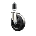 thumbnail image 1 of 5 Inch 316SS Hard Rubber Wheel Swivel 1-5/8 Inch Expanding Stem Caster SCC, 1 of 2