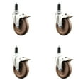 thumbnail image 1 of 5 Inch 316SS High Temp Glass Filled Nylon 1-3/8 Inch Stem Caster Set Lock Brake, 1 of 2