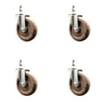 thumbnail image 1 of 5 Inch 316SS High Temp Glass Filled Nylon Swivel ½ Inch Threaded Stem Caster Set, 1 of 2