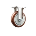 thumbnail image 1 of 5 Inch 316SS Maroon Polyurethane Wheel Rigid Top Plate Caster Service Caster, 1 of 2