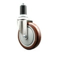 thumbnail image 1 of 5 Inch 316SS Maroon Polyurethane Wheel Swivel 1-5/8 Inch Expanding Stem Caster, 1 of 2