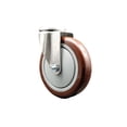 thumbnail image 1 of 5 Inch 316SS Maroon Polyurethane Wheel Swivel Bolt Hole Caster Service Caster, 1 of 2