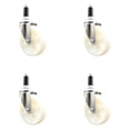 thumbnail image 1 of 5 Inch 316SS Nylon Wheel Swivel 1-1/4 Inch Expanding Stem Caster Set SCC, 1 of 2