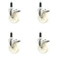 thumbnail image 1 of 5 Inch 316SS Nylon Wheel Swivel 1 Inch Expanding Stem Caster Set Lock Brake, 1 of 2