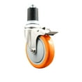 thumbnail image 1 of 5 Inch 316SS Orange Poly Swivel 1-7/8 Inch Expanding Stem Caster Lock Brake SCC, 1 of 2