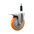 thumbnail image 1 of 5 Inch 316SS Orange Poly Swivel 7/8 Inch Expanding Stem Caster Lock Brake SCC, 1 of 2