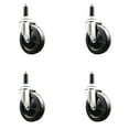 thumbnail image 1 of 5 Inch 316SS Soft Rubber Wheel Swivel 7/8 Inch Expanding Stem Caster Set SCC, 1 of 2
