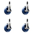 thumbnail image 1 of 5 Inch 316SS Solid Poly Swivel 1 Inch Expanding Stem Caster Set Brake SCC, 1 of 2
