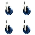 thumbnail image 1 of 5 Inch 316SS Solid Polyurethane Swivel 7/8 Inch Expanding Stem Caster Set SCC, 1 of 2