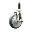 thumbnail image 1 of 5 Inch 316SS Thermoplastic Rubber Swivel 7/8 Inch Expanding Stem Caster Brake, 1 of 2