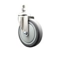 thumbnail image 1 of 5 Inch 316SS Thermoplastic Rubber Wheel Swivel 3/8 Inch Threaded Stem Caster SCC, 1 of 2
