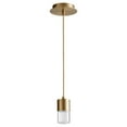 thumbnail image 1 of 3-68-40-Oxygen Lighting-Spirit - 5 Inch 6.2W 1 LED Pendant-Aged Brass Finish-Clear Bubble Glass Color, 1 of 1