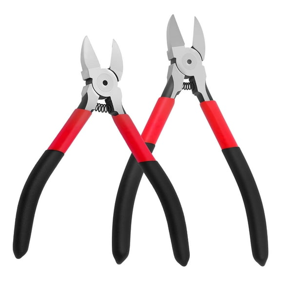 5 Inch and 6 Inch Flush Cutters Professional Wire Cutters Portable Flush Cut Pliers Tough Crafting Pliers with Nonslip Handle for Zippers Jewelry Making Crafting