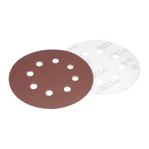 5 Inch 8 Hole Hook and Loop Sanding Disc 1200 Grit Flocking Sandpaper ...