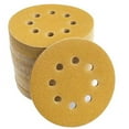 thumbnail image 1 of 5-Inch 8-Hole Hook and Loop Sanding Discs 120-Grit Random Orbit Sandpaper, 100-Pack, 1 of 3