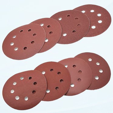 5″ 8-Hole Hook & Loop Sandpaper Discs – 6 Grits (60-320) – Made In USA – AAA