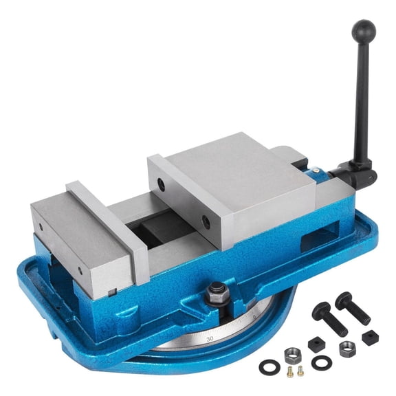5 Inch ACCU Lock Down Vise, Precision Milling Vice, Drill Press Vise, 360 Swivel Base CNC Vise, Heavy Duty Bench Clamp for Metalworking & Toolmaking