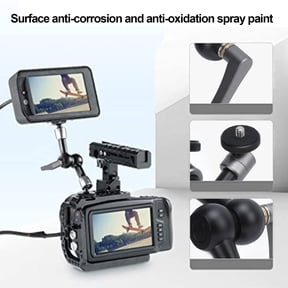 5 Inch Adjustable Aluminum Alloy Articulating Magic Arm with 1/4in Screw for Camera, Microphone, and Light