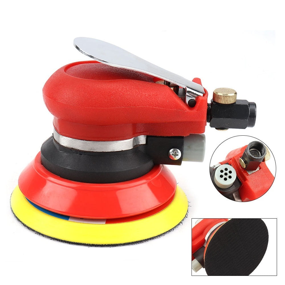 5''Inch Air Sander Pneumatic Polisher Tool Random Orbital Palm Grinder for Car Paint Rust Removal ,Low Vibration