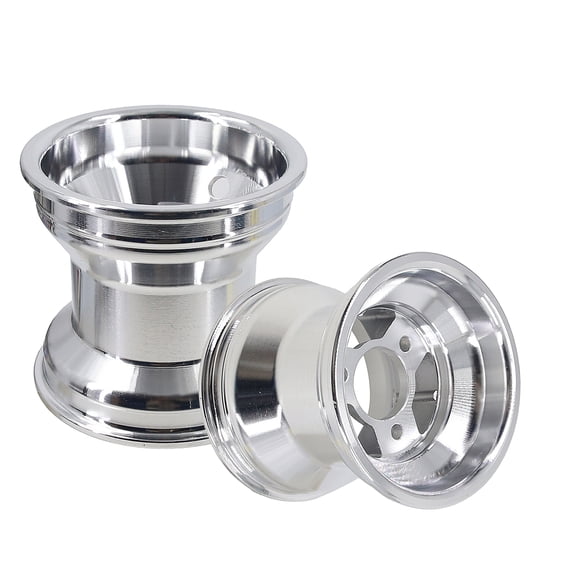 5 Inch Aluminum Front Wheel Rim, Silver, Replacement for Go Karts, UTV, Karting, Dirt Bike, ATV, Quad Bike with 10X4.50-5 Tire