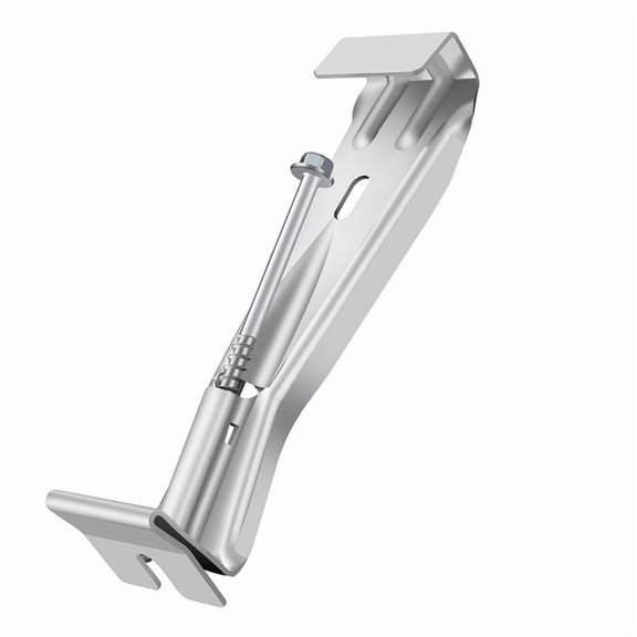 5 Inch Aluminum Gutter Hangers with Assembled Screw - Hidden Brackets for Rain Gutter Support, 50 Pcs