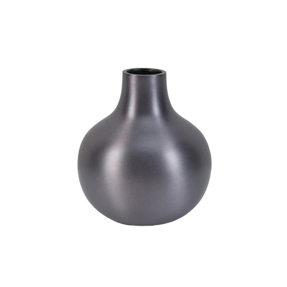 5-Inch Aluminum Vase with Sleek Matte Finish, Modern & Minimalist Theme, Rounded Base, Pack 1