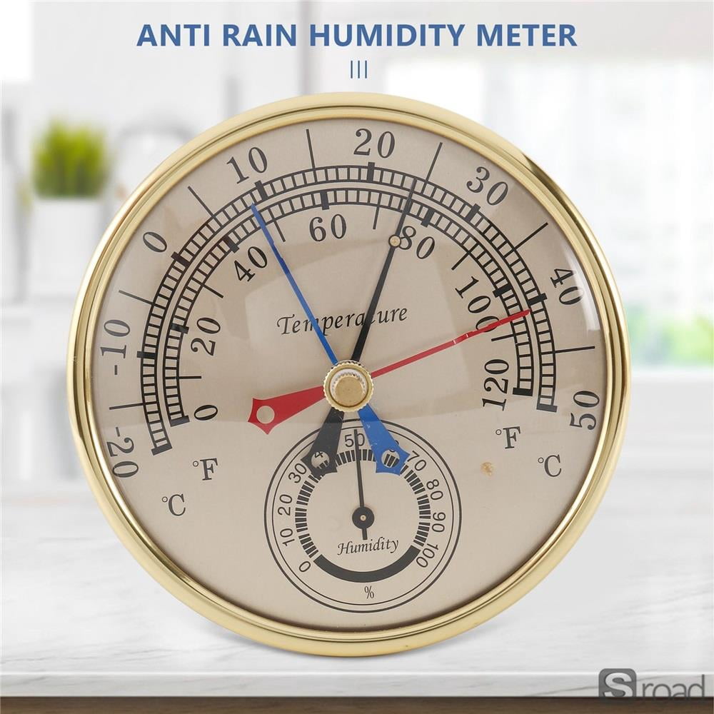 5 Inch Analog Thermometer Hygrometer With Min Max Memory, Indoor ...