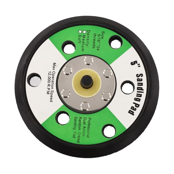 5 Inch and Backing Pad for Air Sander Polisher with 5/16 UNF Thread High Rubber Disc for Woodworking Polishing Sanding Projects Polyurethane Plate Tool Accessory