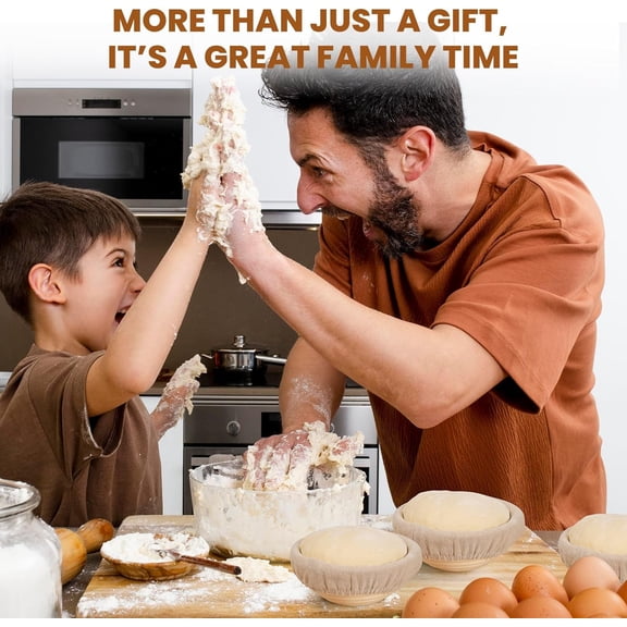 5 Inch Banneton Bread Proofing Basket Set of 6, Mini Sourdough Bread Baking Supplies, Small Banneton Basket Proofing Baskets for Sourdough Bread Baking