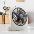 thumbnail image 1 of 5 Inch Battery Powered Fan Portable Desk Fan 2 Speeds Compact Folding Tilt Design Cubicle Accessories, 1 of 9