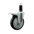 thumbnail image 1 of 5 Inch Black Poly Swivel 1-1/4 Inch Expanding Stem Caster Total Lock Brake SCC, 1 of 2