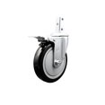 thumbnail image 1 of 5 Inch Black Poly Wheel Swivel 3/4 Inch Square Stem Caster with Total Lock Brake, 1 of 2