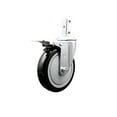 thumbnail image 1 of 5 Inch Black Poly Wheel Swivel 7/8 Inch Square Stem Caster with Total Lock Brake, 1 of 2