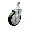 thumbnail image 1 of 5 Inch Black Polyurethane Wheel Swivel ½ Inch Threaded Stem Caster SCC, 1 of 2