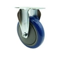 thumbnail image 1 of 5 Inch Blue Polyurethane Wheel Rigid Top Plate Caster Service Caster Brand, 1 of 2