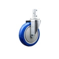 thumbnail image 1 of 5 Inch Blue Polyurethane Wheel Swivel 3/4 Inch Square Stem Caster SCC, 1 of 2