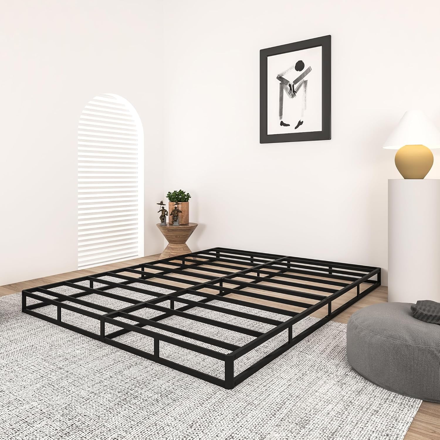 5 Inch Box Spring for Queen Bed, Heavy Duty Metal Mattress Foundation ...