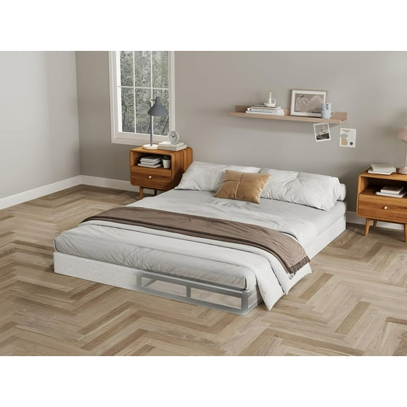 5 Inch Box Spring Queen Low Profile Black Heavy Duty Metal Mattress Foundation/Easy Assembly/Non-Slip/Noise Free/Easy Clean Fabric Cover