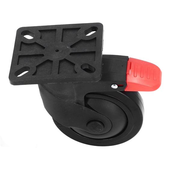 5 Inch Caster Wheel 400LBS Heavy Duty Swivel Caster Replacement Wheel with Brake and ABS Bracket Quiet Smooth Rubber Caster for Trash Bins Trolleys Cart and Mobile Equipment 125x32mm